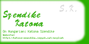 szendike katona business card